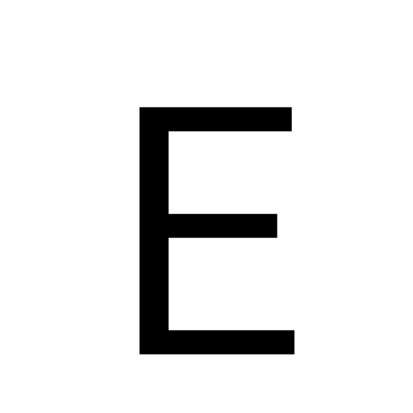 Letter E
